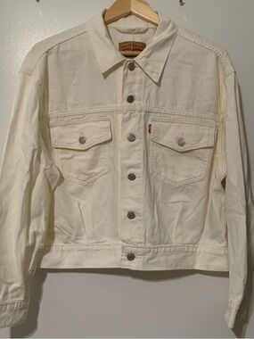 Levi's Cream Denim Trucker Jacket